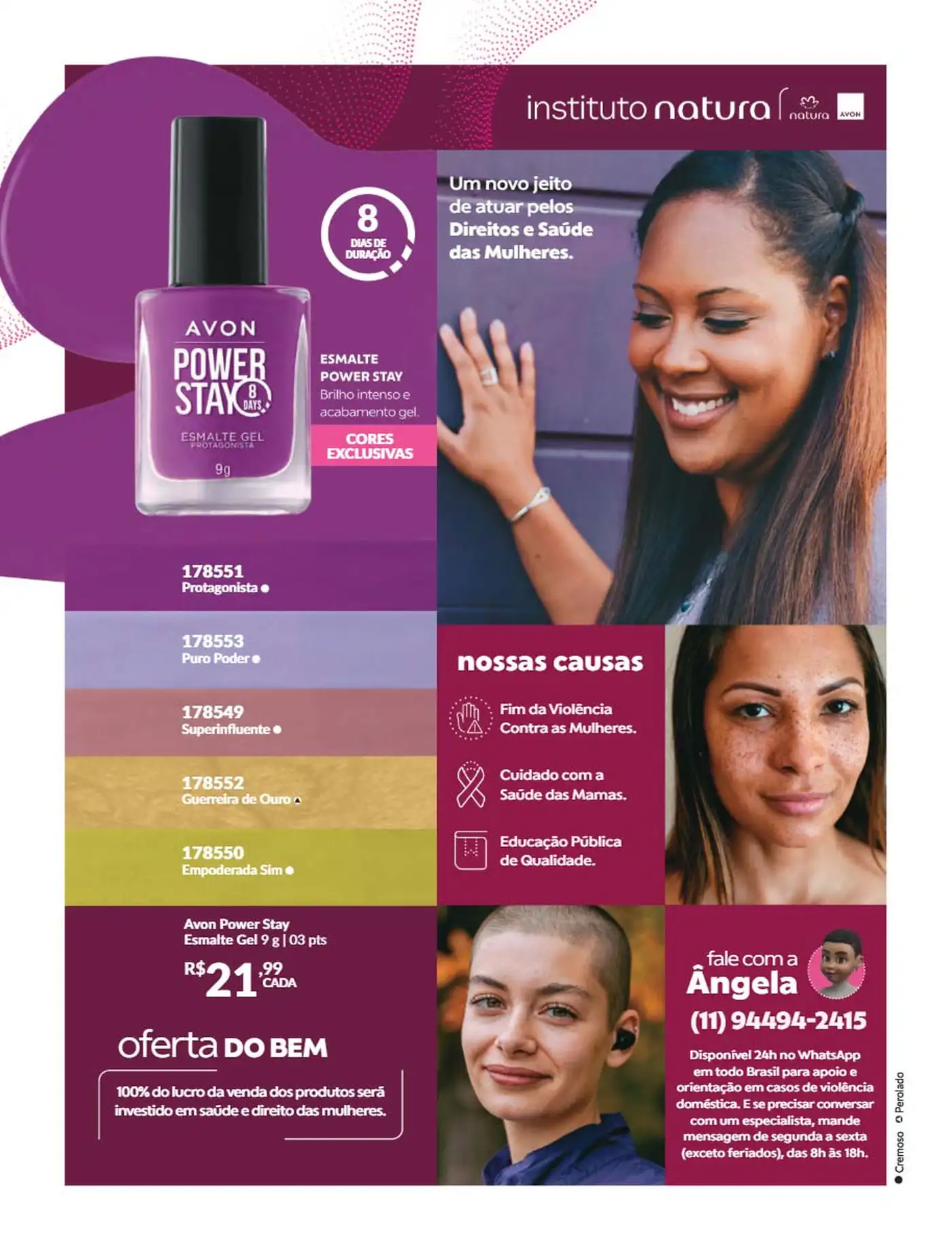 Avon Power Stay: cores marcantes com propósito e longa duração